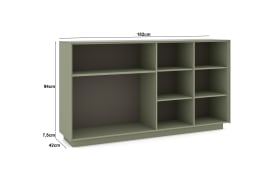 Kommode Reno, olivgrün/kaschmir