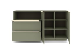 Kommode Reno, olivgrün/kaschmir