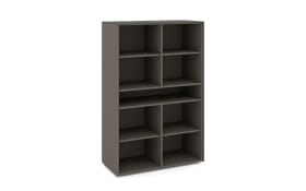 Highboard Reno, anthrazit/Edelstahl-Nachbildung