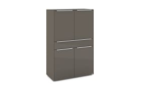 Highboard Reno, anthrazit/Edelstahl-Nachbildung