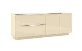 Lowboard Reno, kaschmir/Edelstahl-Nachbildung