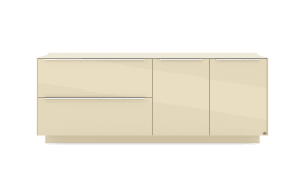 Lowboard Reno, kaschmir/Edelstahl-Nachbildung