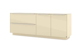 Lowboard Reno, kaschmir/Edelstahl-Nachbildung