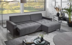 Wohnlandschaft Chico, grau, inkl. motorische Sitztiefenverstellung, Ottomane rechts