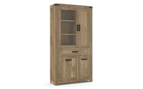 Vitrine Joana, Holzdekor, Rustic-Eiche massiv