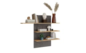 Wandpaneel Brest, Buche massiv/grau