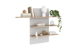 Wandpaneel Kai, massive Eiche Bianco/kreidefarbig