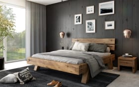 Bett Heinrich, Eiche-Nachbildung, 140 x 200 cm
