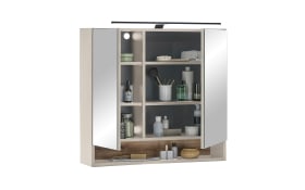 Spiegelschrank Denver, kaschmir/schwarz