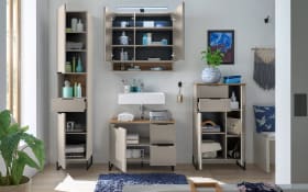 Waschbeckenunterschrank Denver, kaschmir/schwarz