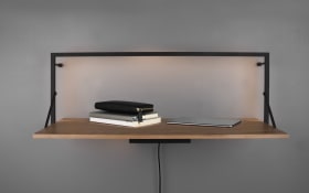 LED-Regal Becky in Holz-Nachbildung, 90 x 30 cm