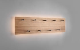 LED-Wandgarderobe Romy, Holz-Nachbildung