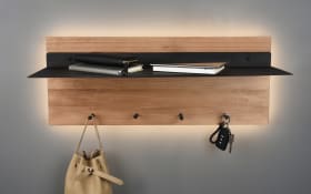 LED-Wandgarderobe Romy II, Holz-Nachbildung