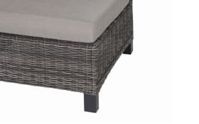 Mittel-Element Corido, Gestell in anthrazit, Sitzauflage in taupe