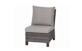 Mittel-Element Corido, Gestell in anthrazit, Sitzauflage in taupe