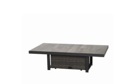 Lifttisch Corido, Gardino Geflecht Charcoal grey, Keramik washed grey, Länge ca. 160 cm