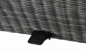 Lifttisch Corido, Gardino Geflecht Charcoal grey, Keramik washed grey, Länge ca. 160 cm