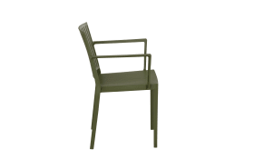 Stapelsessel Lane, mit Armlehnen, olive