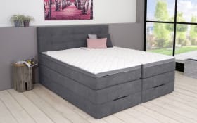 Boxspringbett BX2020, grau, 180 x 200 cm, mit Bettkästen