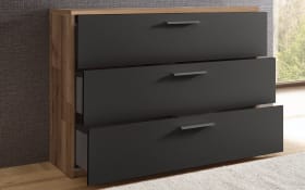 Kommode Rivoli 494 in Montana Oak, graphit, 120 x 38 cm
