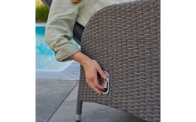 Garten-Positionsstuhl Barcelona, grau/schwarz