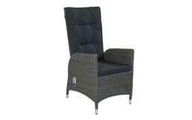 Garten-Positionsstuhl Barcelona, grau/schwarz