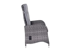 Garten-Positionsstuhl Bailado, Geflecht Polyrattan grau