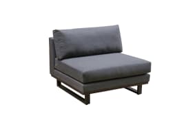 Garten-Sofa Henri/Paris EG, Metallgestell schwarz, Bezug in anthrazit