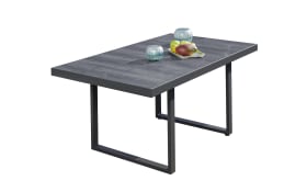 Garten-Couchtisch Bern/Keramo, grau/Holz-Nachbildung