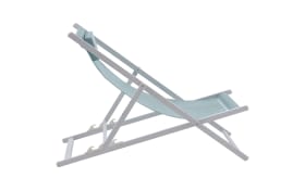 Strandstuhl Juno, grün/weiß, inkl. Kissen