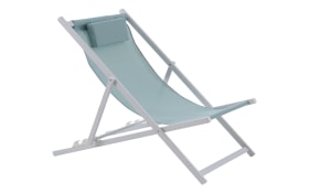 Strandstuhl Juno, grün/weiß, inkl. Kissen