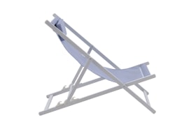 Strandstuhl Juno, blau/weiß, inkl. Kissen