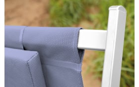 Strandstuhl Juno, blau/weiß, inkl. Kissen