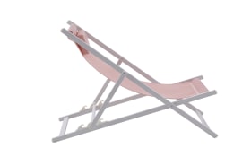 Strandstuhl Juno, pink/weiß, inkl. Kissen