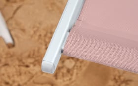Strandstuhl Juno, pink/weiß, inkl. Kissen