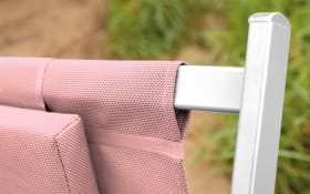 Strandstuhl Juno, pink/weiß, inkl. Kissen