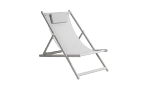 Strandstuhl Juno, weiß, inkl. Kissen