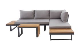 Garten-Lounge-Set Arana, grau/anthrazit, 3-teilig
