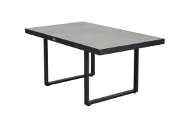Diningtisch Sondrino, schwarz/betonfarbig