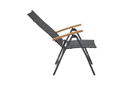 Klappsessel Unicamo, anthrazit/Teakholz