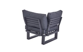 Garten-Ecksofaset Rosso, Teakholz/grau