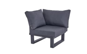 Garten-Ecksofaset Rosso, Teakholz/grau