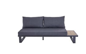 Garten-Ecksofaset Rosso, Teakholz/grau