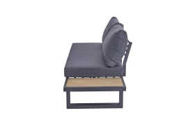 Garten-Ecksofaset Rosso, Teakholz/grau