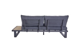 Garten-Ecksofaset Rosso, Teakholz/grau