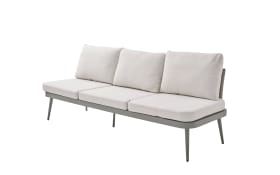 Gartensofa Rieti, grau/hellgrau, inkl. Kopfteilverstellung vorstehend rechts