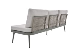 Gartensofa Rieti, grau/hellgrau, inkl. Kopfteilverstellung vorstehend rechts