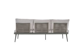 Gartensofa Rieti, grau/hellgrau, inkl. Kopfteilverstellung vorstehend rechts