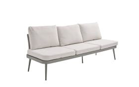 Gartensofa Rieti, grau/hellgrau, inkl. Kopfteilverstellung vorstehend links