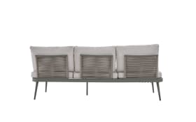 Gartensofa Rieti, grau/hellgrau, inkl. Kopfteilverstellung vorstehend links